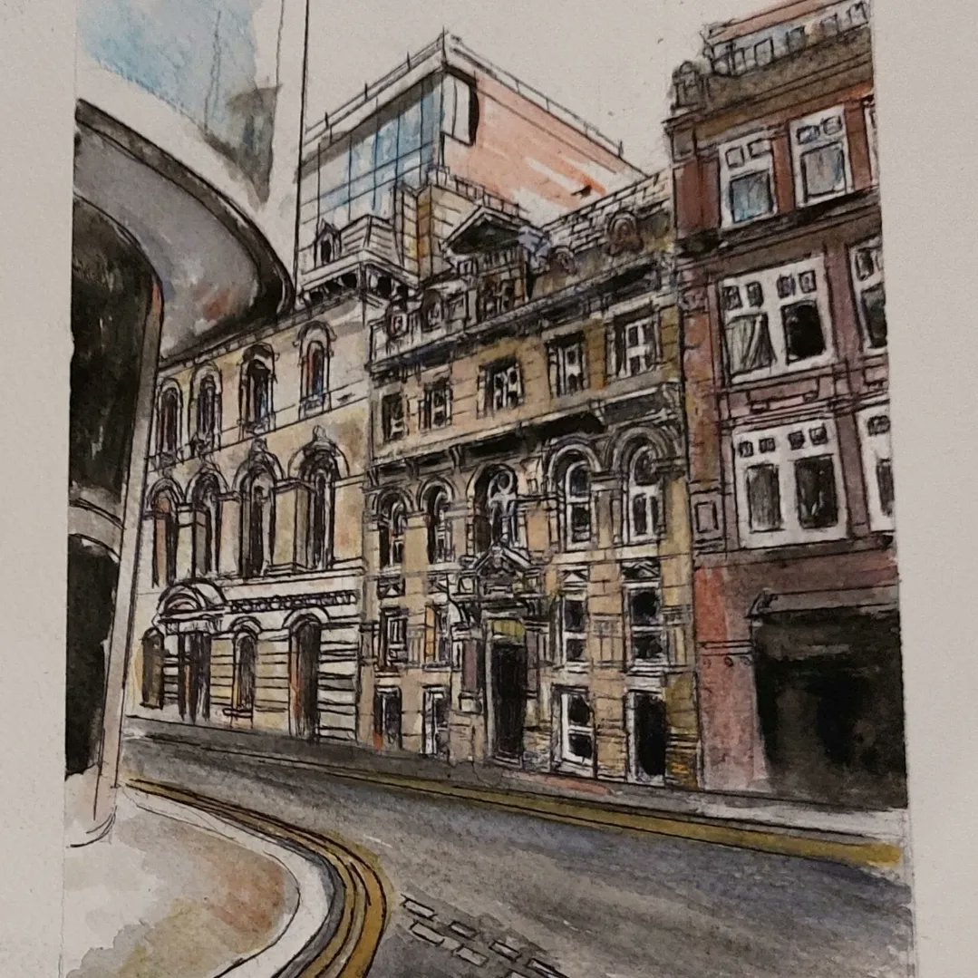Ink & watercolour painting of Massey Chambers building, Manchester.
#watercolor #painting #watercolour #inkwatercolour