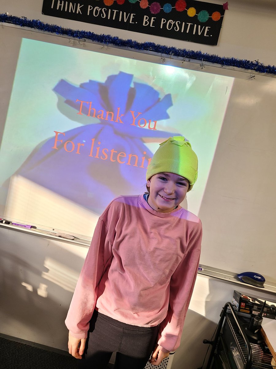 msjfeck's tweet image. Design December for #PL! Student learned how to make felt hats, explained the steps, then surprised every one of us in class with a hat she made for us! 😃 @DrydenSchool #drydenrocks #5thgrade