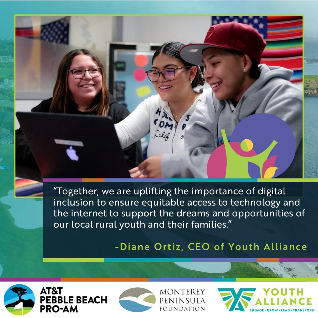 We are thankful to AT&T and the Monterey Peninsula Foundation for championing the cause of our young people 🙌🏼 Thank you for empowering the aspirations of our young people.✨🙏🏼 ⛳️ @attproam💙 @ATT #EmpoweringOurYouth #UpliftingOurYouth #DigitalInclusion #EquitableAccess