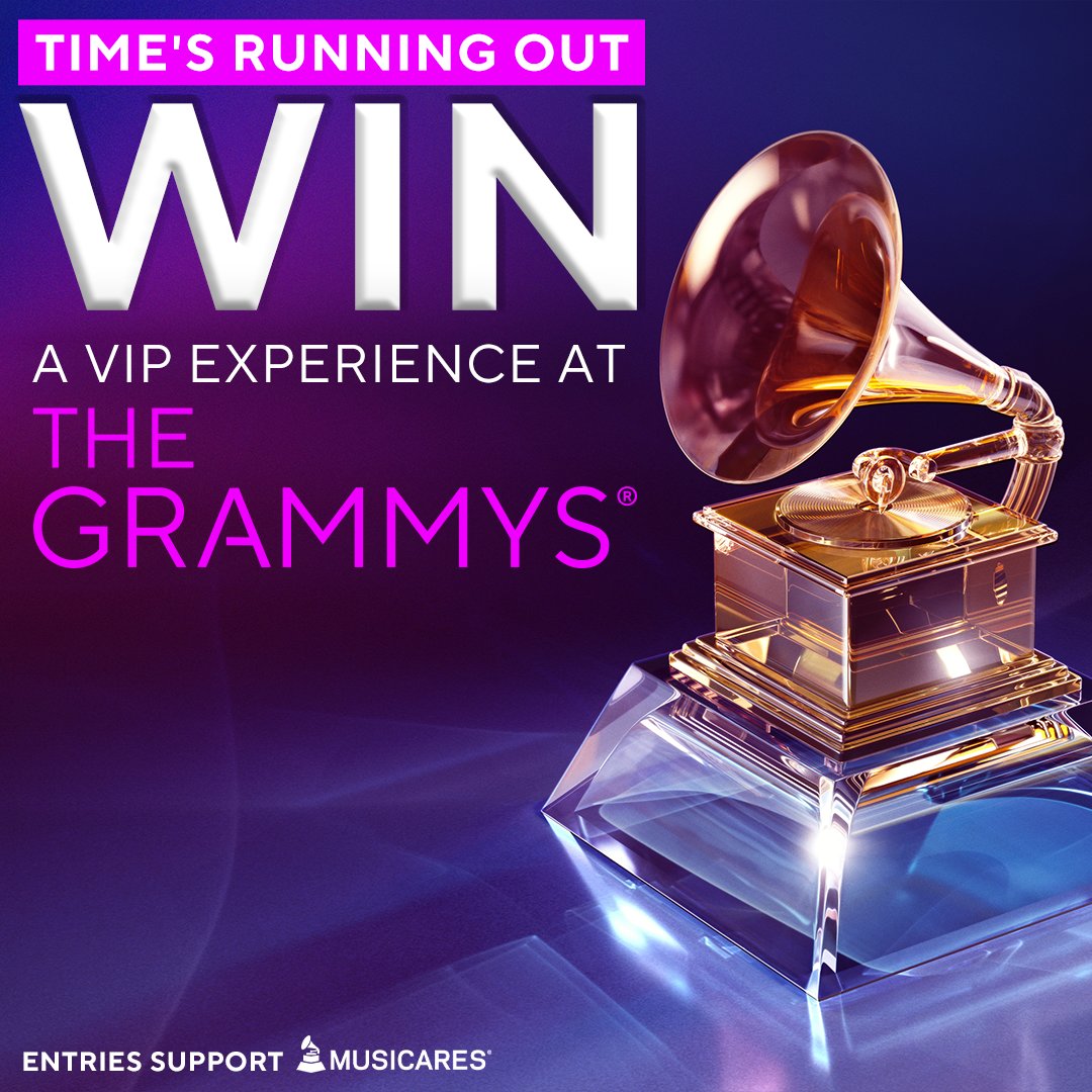 🚨✨ This is your LAST CHANCE to enter to be part of the GRAMMYs magic! You could win a VIP trip to attend Music's Biggest Night with platinum-level tickets and an official after-party invite! (Airfare & hotel included.) Entries benefit @MusiCares, supporting music…