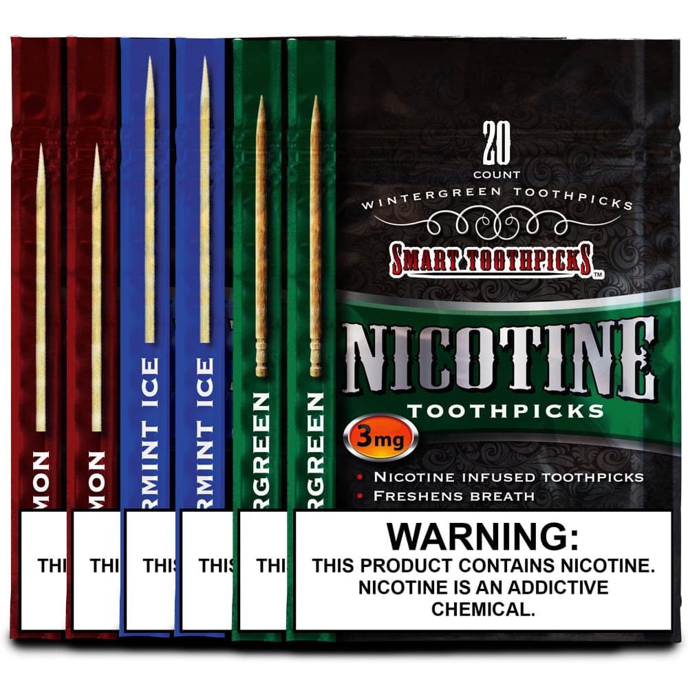 Nicotine Toothpicks is what’s up!
Cinnamon, Peppermint, or Wintergreen!
smarttoothpicks.com