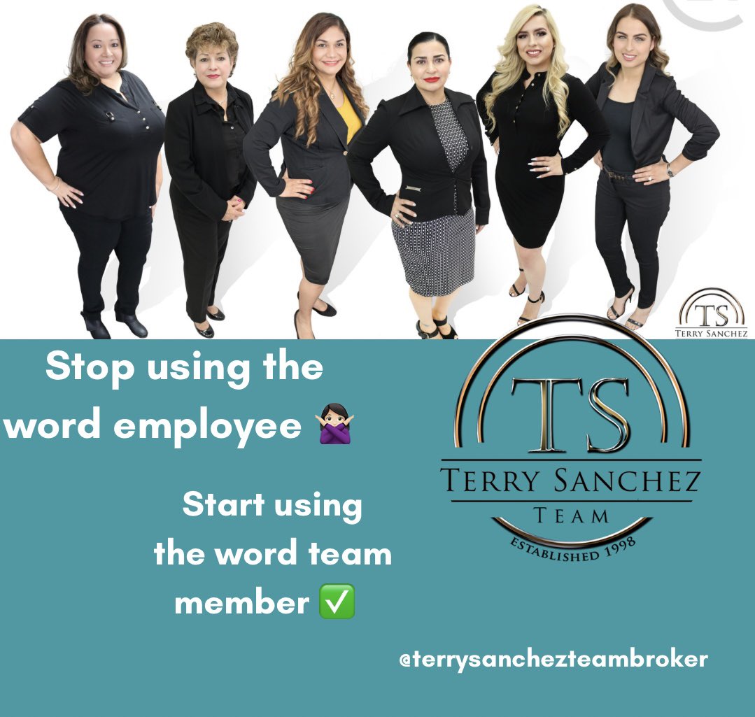 I don´t hate many things, but I do hate the word employee, at Terry Sanchez Team Broker we don’t have any employees, we have team members, because we are a team, and that´s what makes us successful! 🌟
📱 (909) 640-0552
#house #goldenstate #weareateam #team #lovemyteam