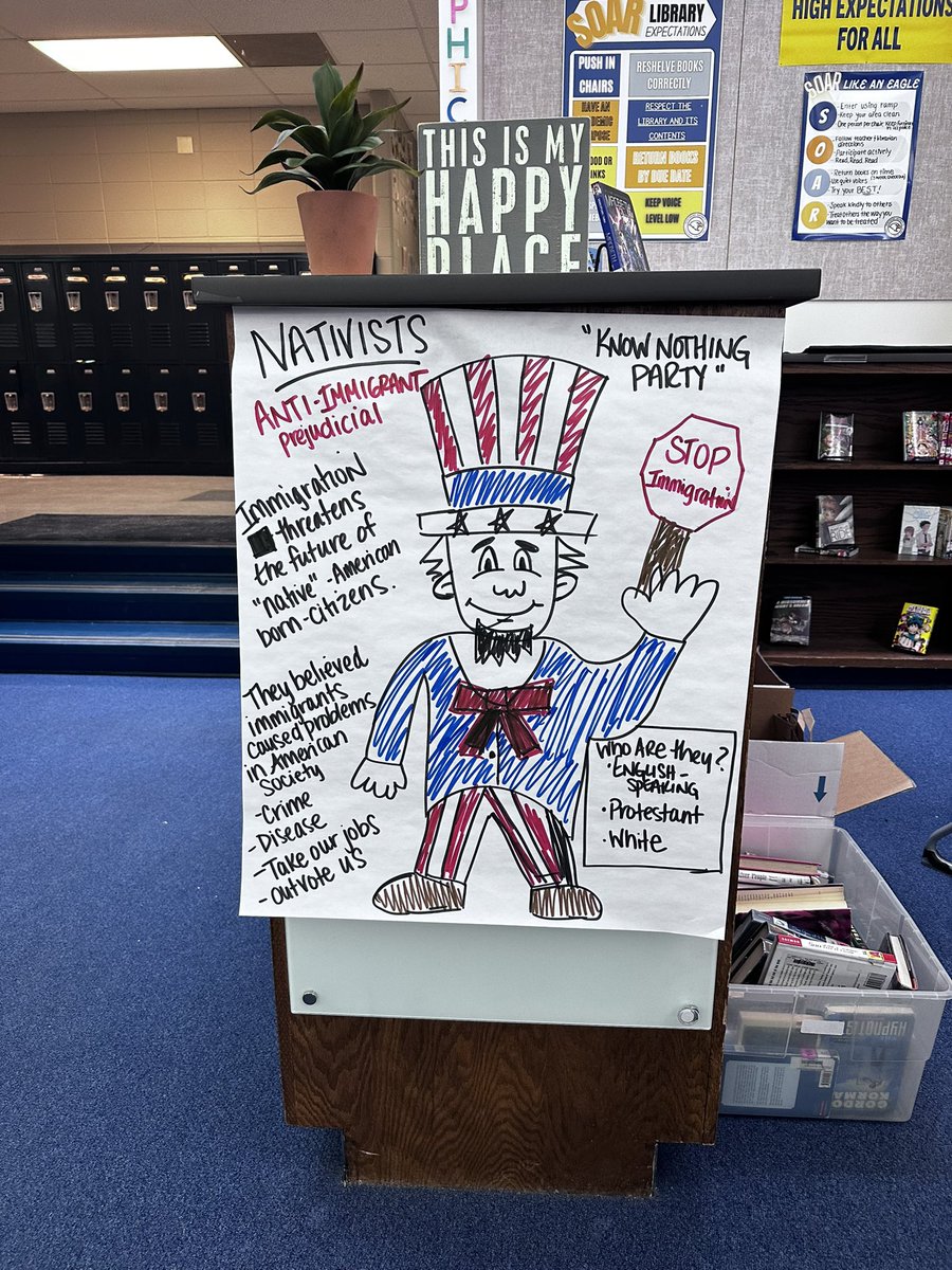 I love work with <a href="/TheMsBalmes/">Kathryn Balmes</a> and her classes in the library. Ss dove into researching the incredible inventions from the Industrial Revolution last week and this week they took a look at the lives of immigrants from Ireland, China and Germany! We all learned so many new things!