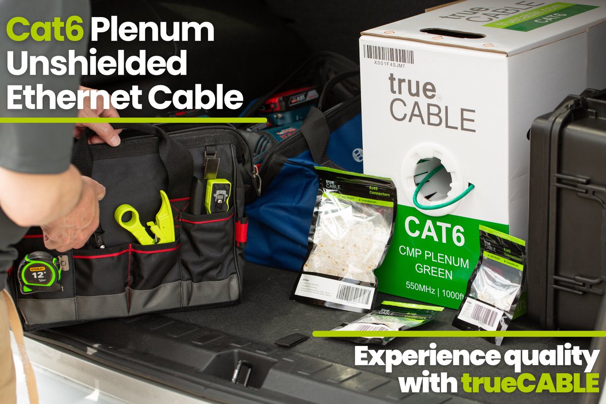 trueCABLEinc's tweet photo. Elevate your project with trueCABLE's Cat6 Plenum #Ethernet Cable! 🌐 

Plenum-rated and #trueCABLE certified, experience superior performance that won't disappoint! 🚀

Experience quality today: https://t.co/zxNnv7F78c https://t.co/2jBKr4SFQj