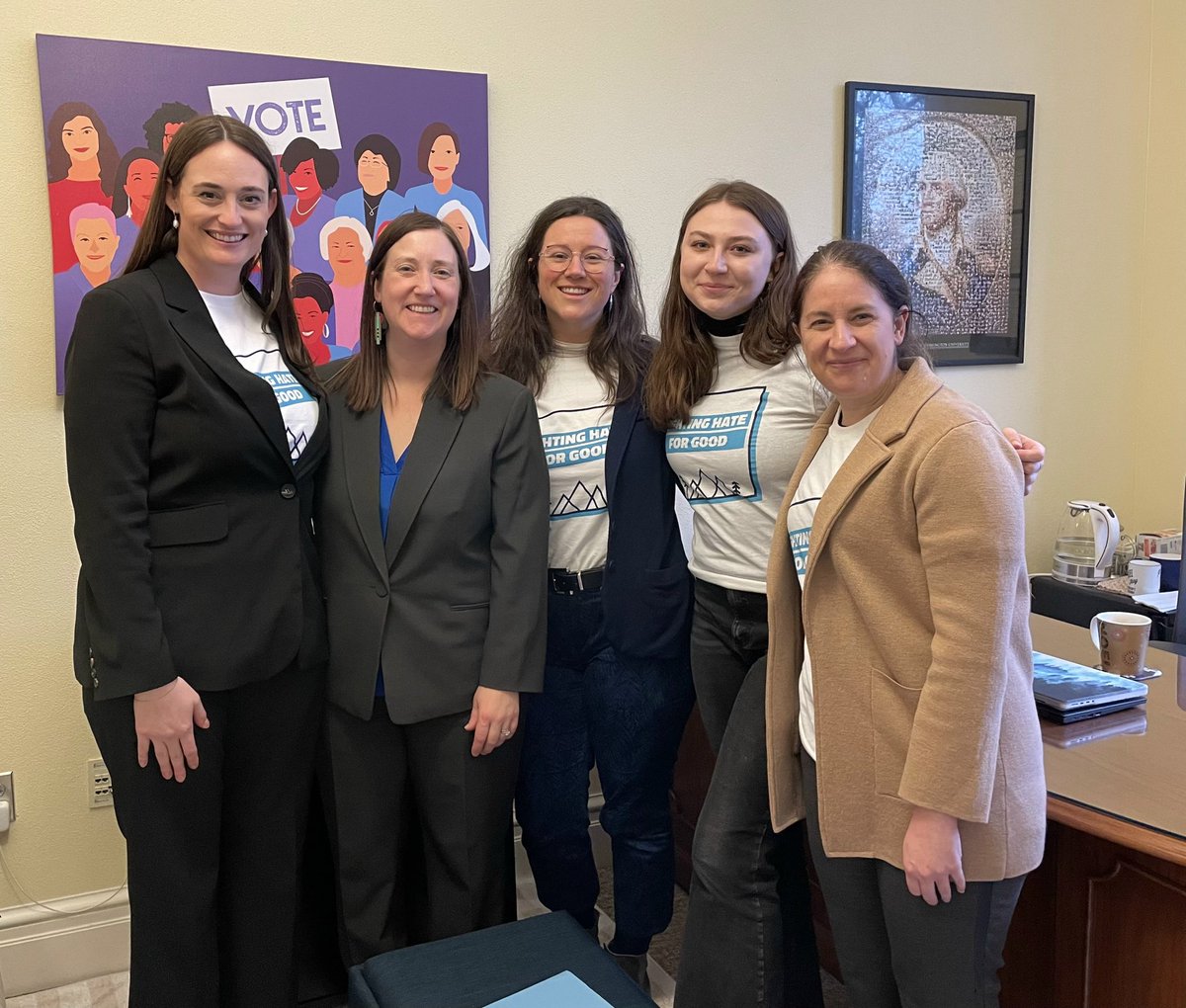 Did someone say "girl power"? Oh, it was us. Thank you so much Senator <a href="/NoelFrame/">Noel Frame</a> for taking the time to talk with us about establishing a victim-centric system to help victims of hate. Learn more about our proposed bias incident hotline here: fighthatewa.org/incidenthotline