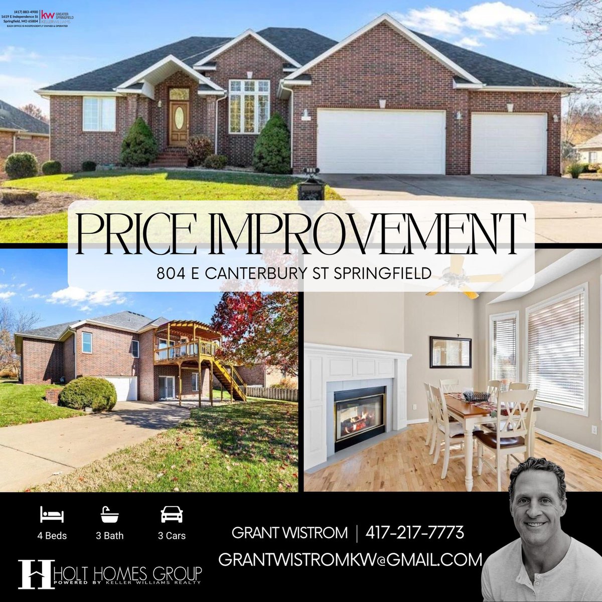 ✨New price on Luxury living in Diamond Park! All-brick walkout basement home with refined features. Stunning kitchen, master suite, home theater, and outdoor spaces. Close to Cherokee Middle School!

See more here bit.ly/40Kkfpe
Call or Text 417-409-2014