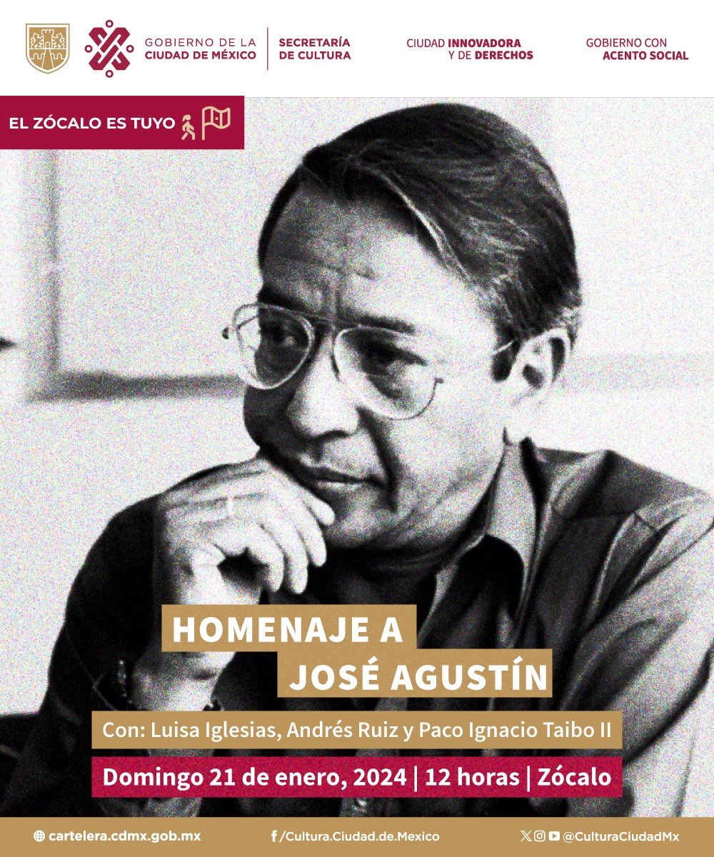 Taibo2's tweet photo. Raza, nos vemos el domingo #JoséAgustín https://t.co/ts5bj5N1dB
