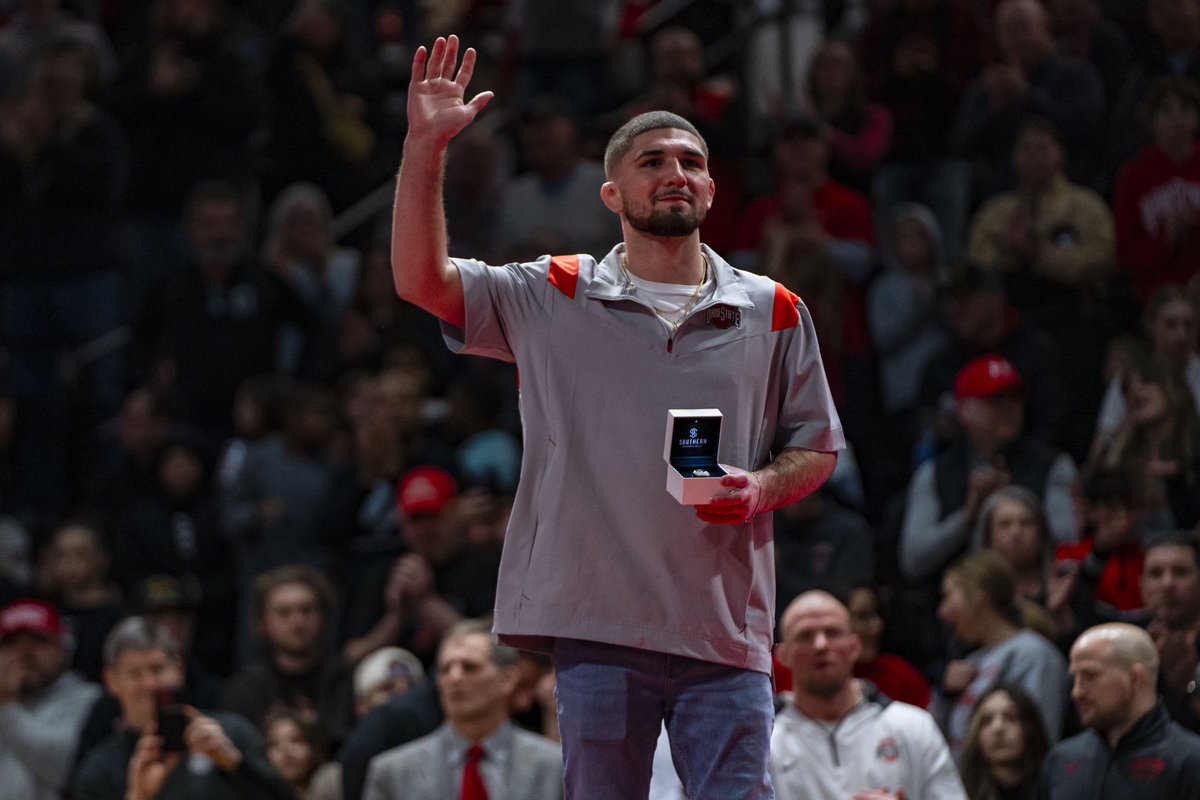 Although Sammy Sasso, a U23 world team member, was unable to compete in the 2023 U23 World Championships, Team USA recognizes him as an honorary member. Sasso is being presented with a world championship ring for his contribution to Team USA🇺🇸 #GoBucks