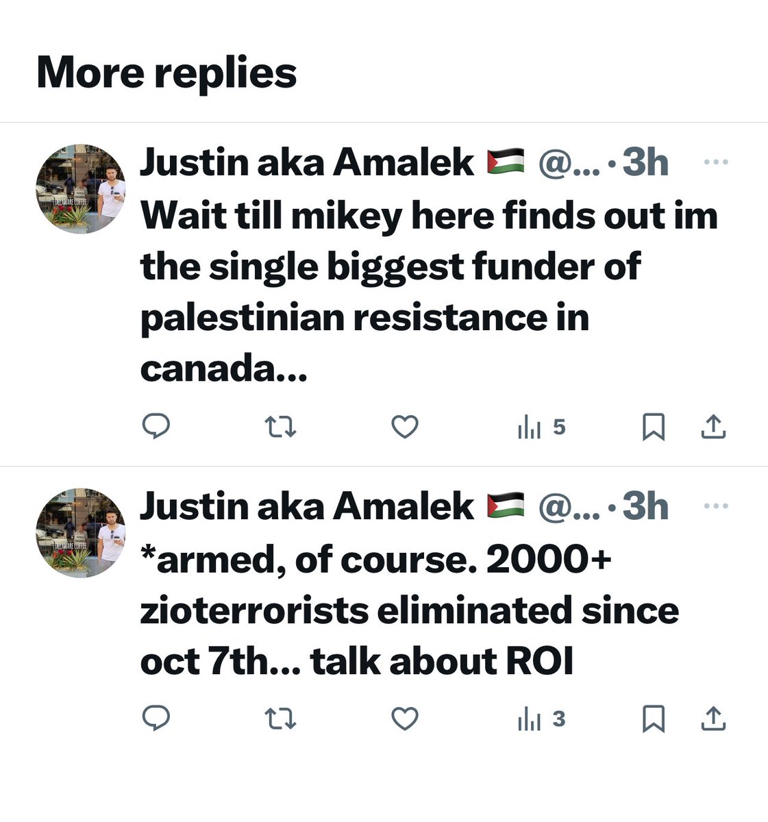 michaelasachs's tweet photo. People are messed up…
Hey @VancouverPD, @csiscanada and @rcmpgrcpolice
This guy just openly admitted to funding “resistance” and claims to have eliminated 2000+ “zioterrorists” aka Zionists
#hateisreal #onlinethreat https://t.co/SF9H6y36LV