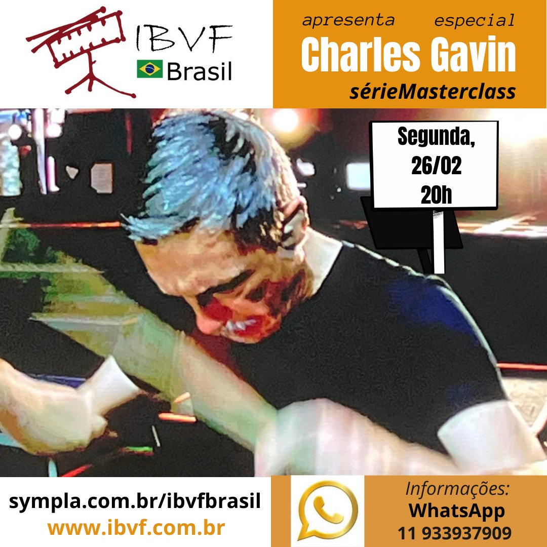 Preparados?

CHARLES GAVIN ESPECIAL

Na sua participação no projeto sérieMasterclass, Gavin contará um pouco da sua trajetória, incluindo música, futebol e Titãs.

Vai perder essa?

Ingressos
sympla.com.br/evento/charles…

#charlesgavin #ibvfbrasil #seriemasterclass #bateria #musica