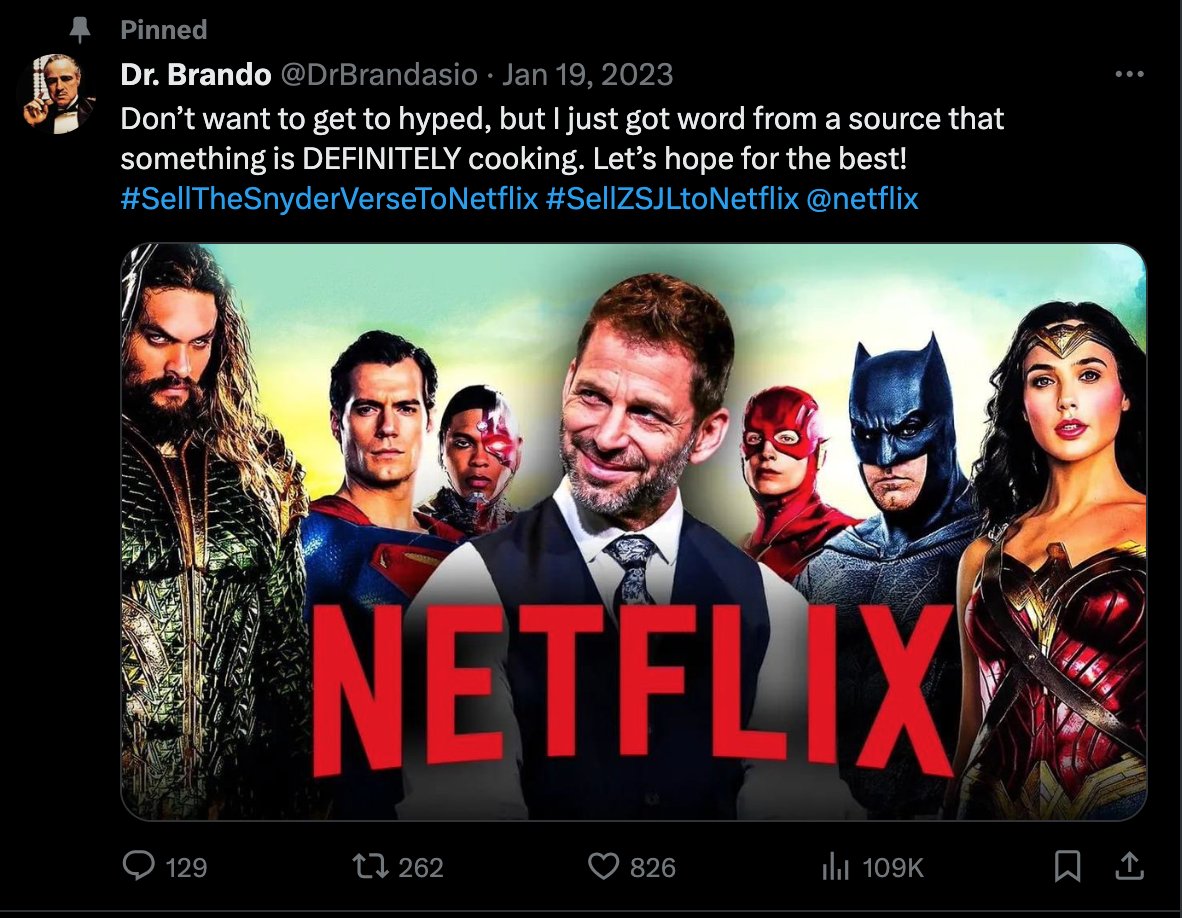 DCUHatersCringe's tweet photo. The only thing cooking is the DCU, Brandon https://t.co/J3HTvFxX24