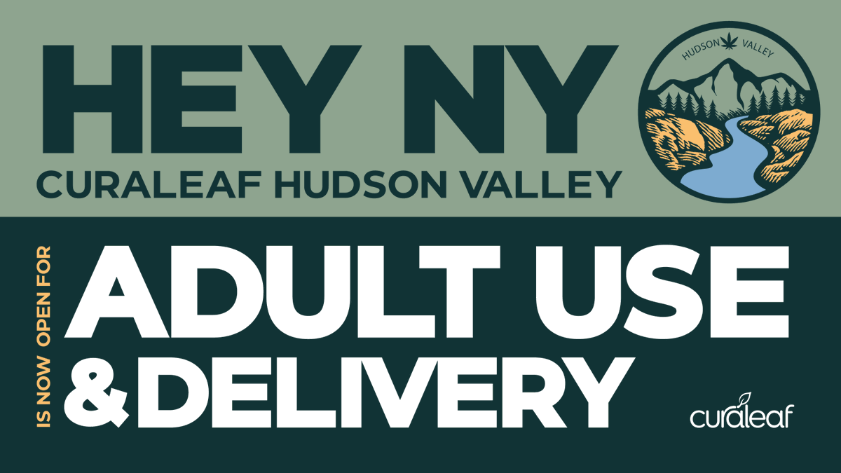 Calling all New Yorkers! We’re honored to now add #AdultUse to our offering! Come by our Hudson Valley location for all your favorites, and if you can’t, we’ve got you covered with delivery options too! #Curaleaf