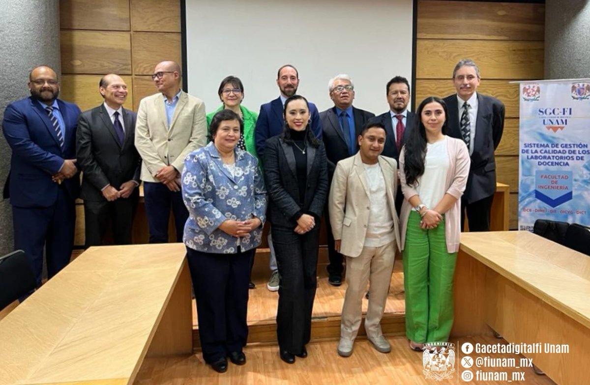 FIUNAM_MX's tweet photo. #OrgulloFI ❤️🤍
Tras cuatro días de intensa evaluación, el equipo auditor determinó recomendar al organismo certificador la renovación del certificado bajo la norma ISO 9001:2015 de los 31 Laboratorios de Docencia de la #FIUNAM. 👏🏽
#CompromisoConLaCalidad https://t.co/lZSOvLALMa