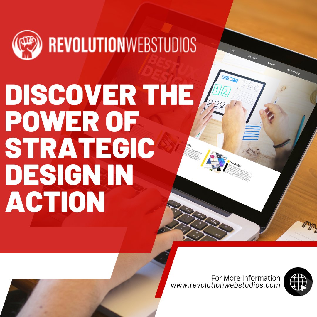 Revolutionize your brand with strategic design! Embrace creativity and precision to transform your narrative into a digital masterpiece. Contact Revolution Web Studios for innovative solutions that resonate. Elevate your brand now! #StrategicDesign #BrandTransformation