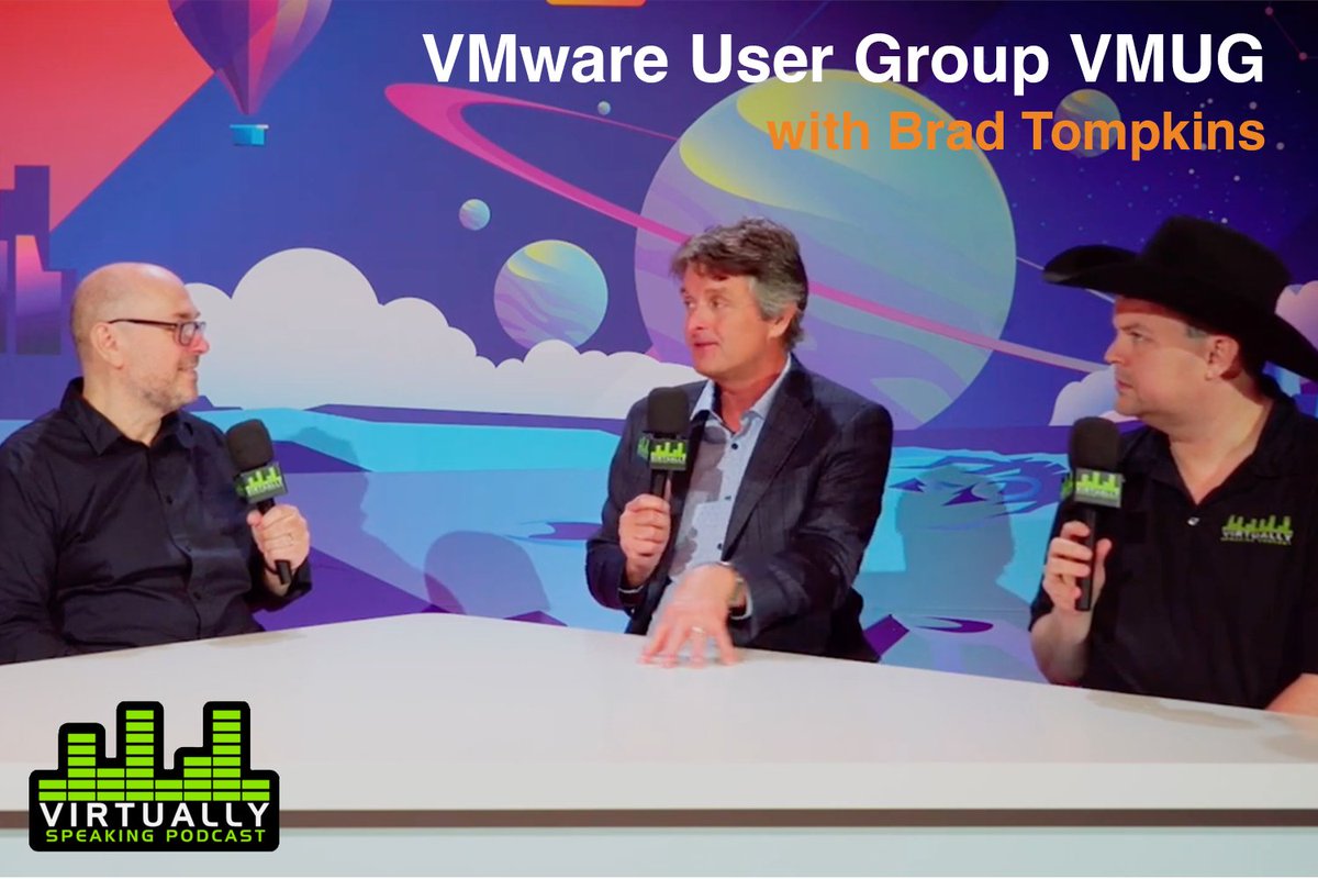 Just found out that @vPedroArrow and @Lost_Signal is bringing the @virtspeaking Podcast to several #VMUG #UserCons this year, and it reminded me of a great conversation we had at #VMwareExplore with @BradTompkins_ via.vmw.com/vmug Enjoy!