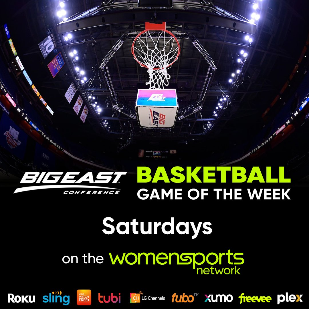 🏀 We're thrilled to announce the LIVE @BigEast Basketball Game of the Week on the Women’s Sports Network EVERY Saturday for the rest of the season! 🎉 Get ready for some of the best college hoops in the country. 🔥🙌 Let the games begin! #HomeofWomensSports #BigEastHoops