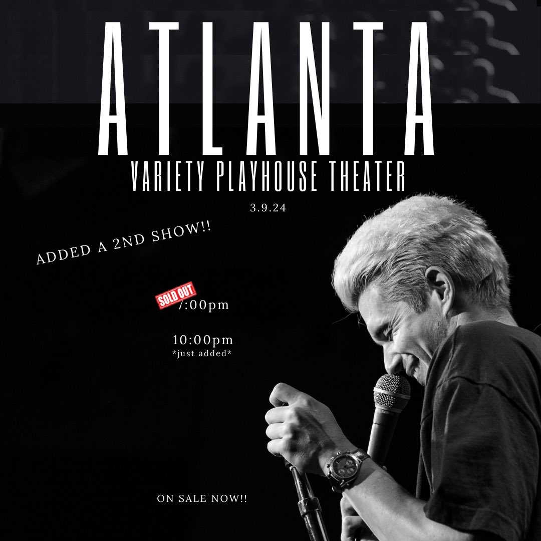 ATL due to demand we added a 2nd show! on sale now at blaucomedy.com