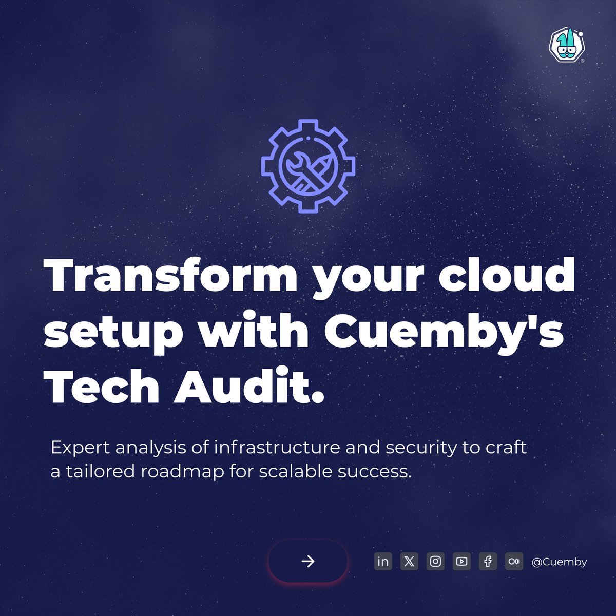 cuemby's tweet image. 🚀 Upgrade your cloud strategy with #Cuemby's end-to-end solutions. Begin with a precise #TechAudit. Also, you can integrate robust security with #DevSecOps and manage it effortlessly with CCP. Curious? Let’s discuss. bit.ly/3HoROEE #Cloud