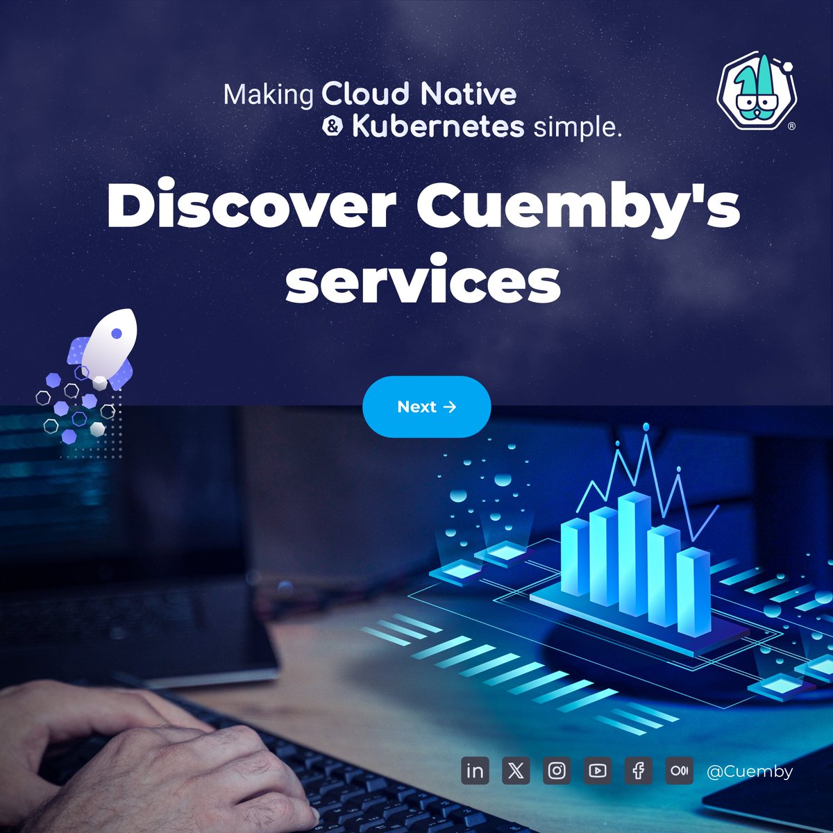 cuemby's tweet image. 🚀 Upgrade your cloud strategy with #Cuemby's end-to-end solutions. Begin with a precise #TechAudit. Also, you can integrate robust security with #DevSecOps and manage it effortlessly with CCP. Curious? Let’s discuss. bit.ly/3HoROEE #Cloud