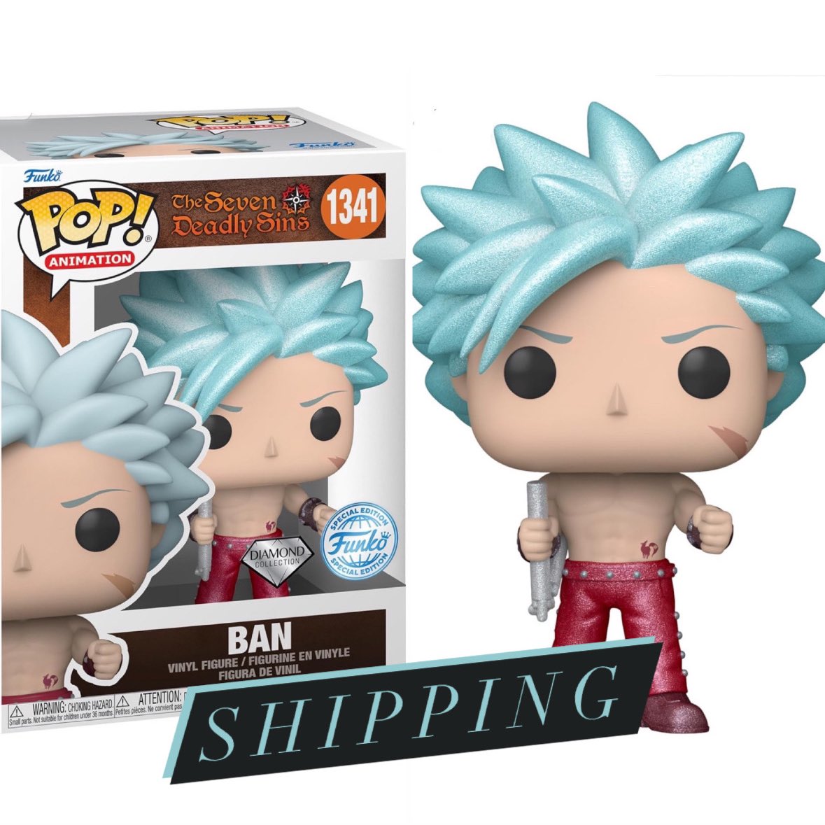 Diamond Ban Funko POP! Is now in stock and shipping out from Amazon ~ available at the link below! Linky ~ amzn.to/3tWT3b7 #Ad #SevenDeadlySins #FPN #FunkoPOPNews #Funko #POP #POPVinyl #FunkoPOP #FunkoSoda