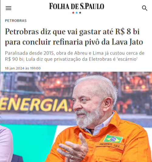 BrazilenDireita's tweet photo. #Petrolão , de novo???
"#Petrobras vai gastar até R$ 8 bi para concluir #refinaria pivô da #LavaJato' https://t.co/AUNKnZ2MZ4