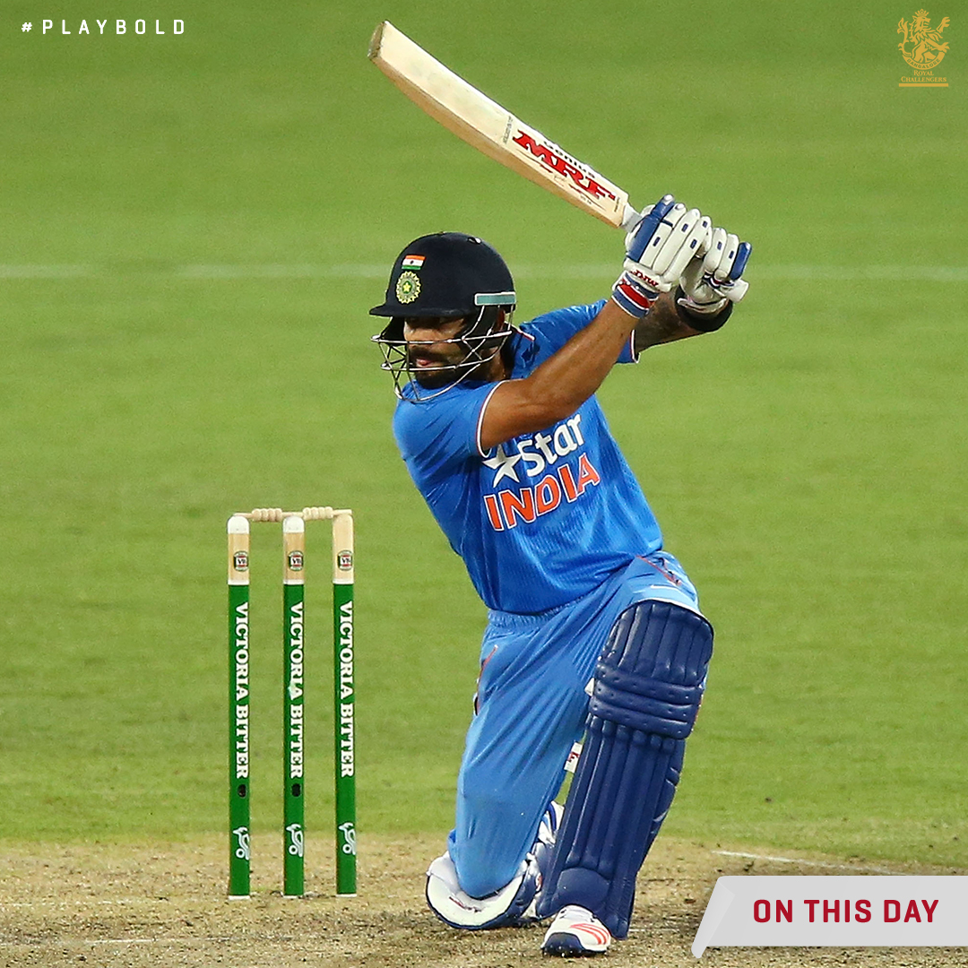 2️⃣5️⃣th ODI Ton for the King 👑 

#OnThisDay in 2016, @imVkohli was all class 🆚 🇦🇺 in Canberra 💯

#PlayBold #AUSvIND #TeamIndia