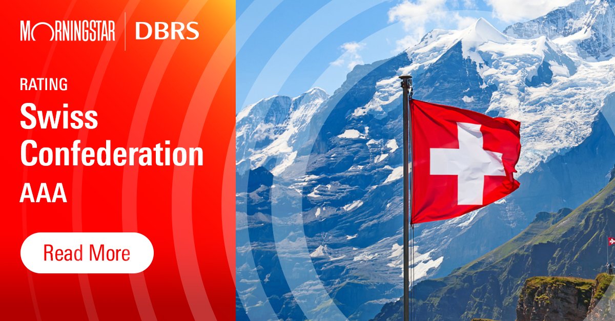 Morningstar DBRS has confirmed the Swiss Confederation at a AAA rating, stable trend.

For more on this rating, click here: spr.ly/6010rxWt2

#CreditRatings #SovereignRatings