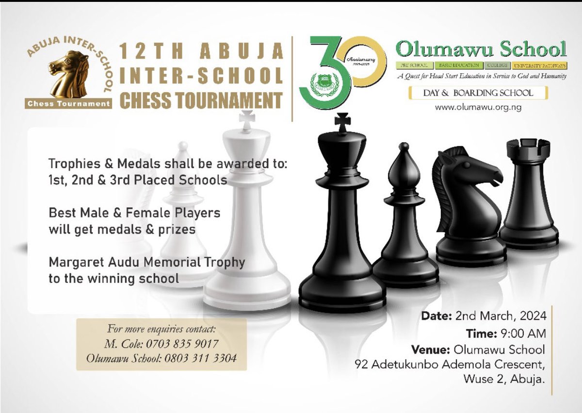 chesswitivie's tweet image. From one victory to the next! Excited to represent my new school at the upcoming Olumawu Chess tournament. Let&apos;s bring the glory back home 🌟 #ChessChamp #TournamentFeels ⁦@thegiftofchess⁩ ⁦@StaciaMelinda⁩ ⁦@promotingqueens⁩