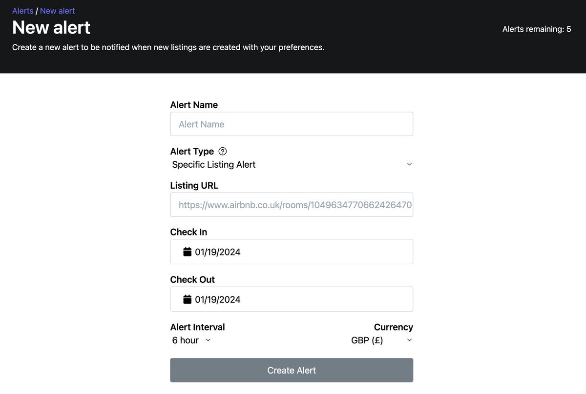 Next up for <a href="/Alertbnb/">Alertbnb</a> is specific listing alerts. 
Simply enter an airbnb URL that you want to monitor for availability and you'll receive alerts when it is available for bookings. 
 
Teaser: