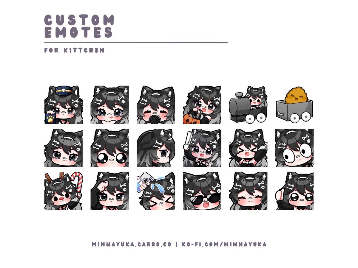 k1ttch3n's tweet photo. new kit emotes!! they are already all up in the discord,, i love them so much 

🪦 art by @minn_ayuka • #oreoillust 

#envtuber┊#vtuberuprising┊#vtuber https://t.co/Tz6f8GZM4p