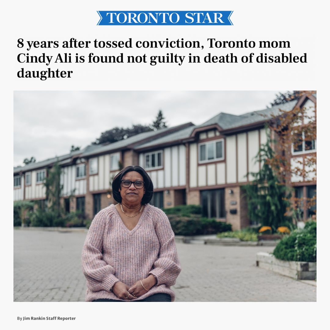 Frequent Flyer Films (@fffilms_) on Twitter photo āToronto mother Cindy Ali has been found not guilty in the sudden death of her severely disabled daughter in a verdict ā met with applause in a packed courtroom Friday morning ā that brings to an end a prosecution that spanned two trials and more than a decade.ā <a href="/Jleerankin/">Jim Rankin</a> āToronto mother Cindy Ali has been found not guilty in the sudden death of her severely disabled daughter in a verdict ā met with applause in a packed courtroom Friday morning ā that brings to an end a prosecution that spanned two trials and more than a decade.ā <a href="/Jleerankin/">Jim Rankin</a>