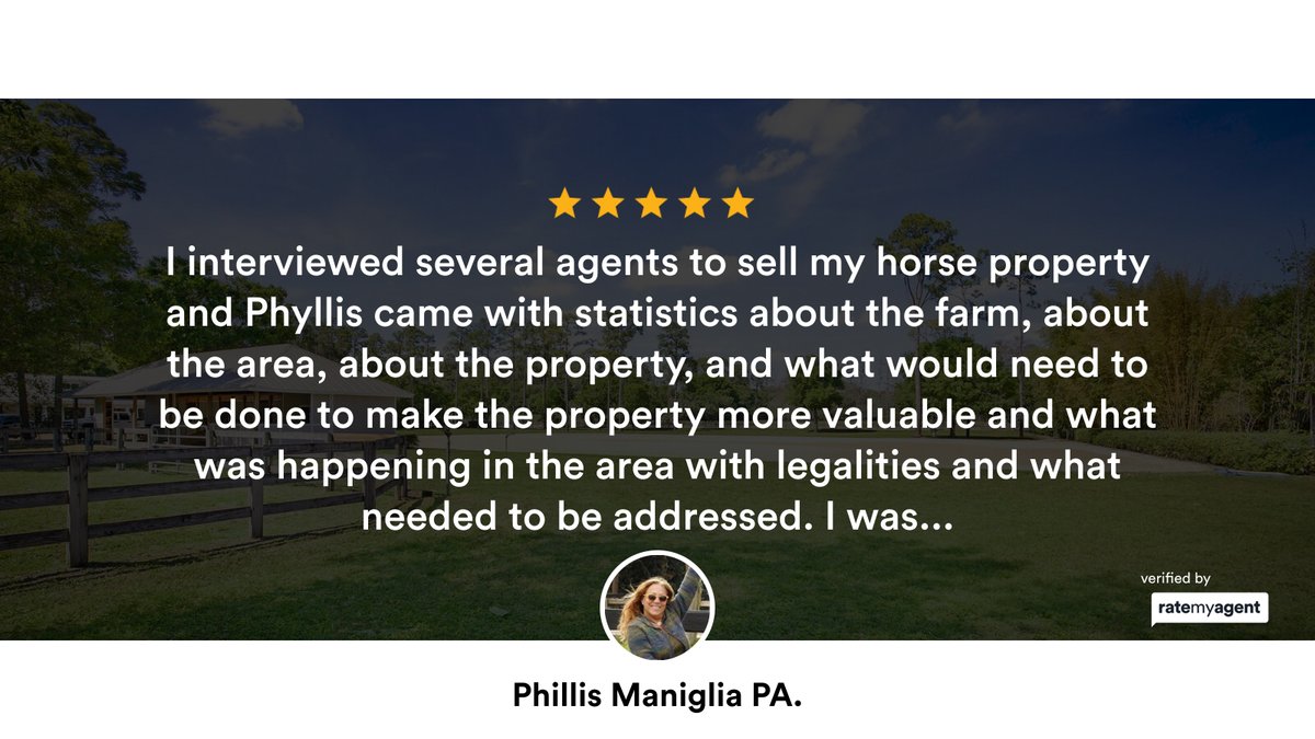 My latest RateMyAgent review in Loxahatchee Groves.
 BK3261713
rma.reviews/PLAvCnSqC2qy

...
#ratemyagent #realestate #Partnership_Realty_Inc