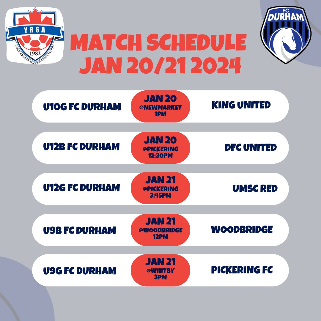 Lots of FCD action this weekend across Durham and York Region in <a href="/yorkregionsa/">YRSA</a> league play.