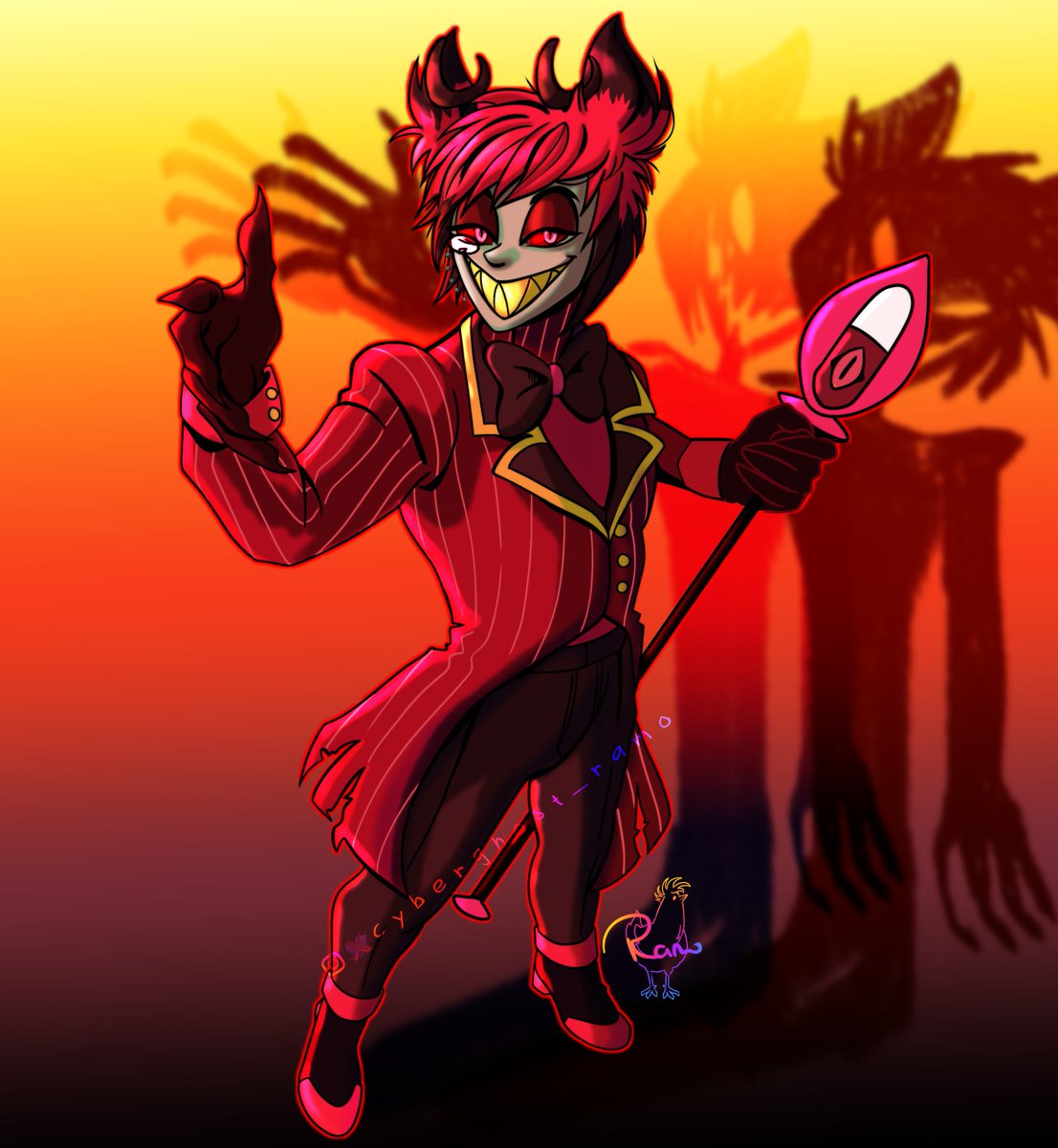 GhostRamo92's tweet photo. Welcome to #HazbinHotel 

Gosh, Alastor was amazing, thanks @VivziePop &amp; @amazon 

Stay tuned for the Radio Demon🦌 https://t.co/biyfUn56T0
