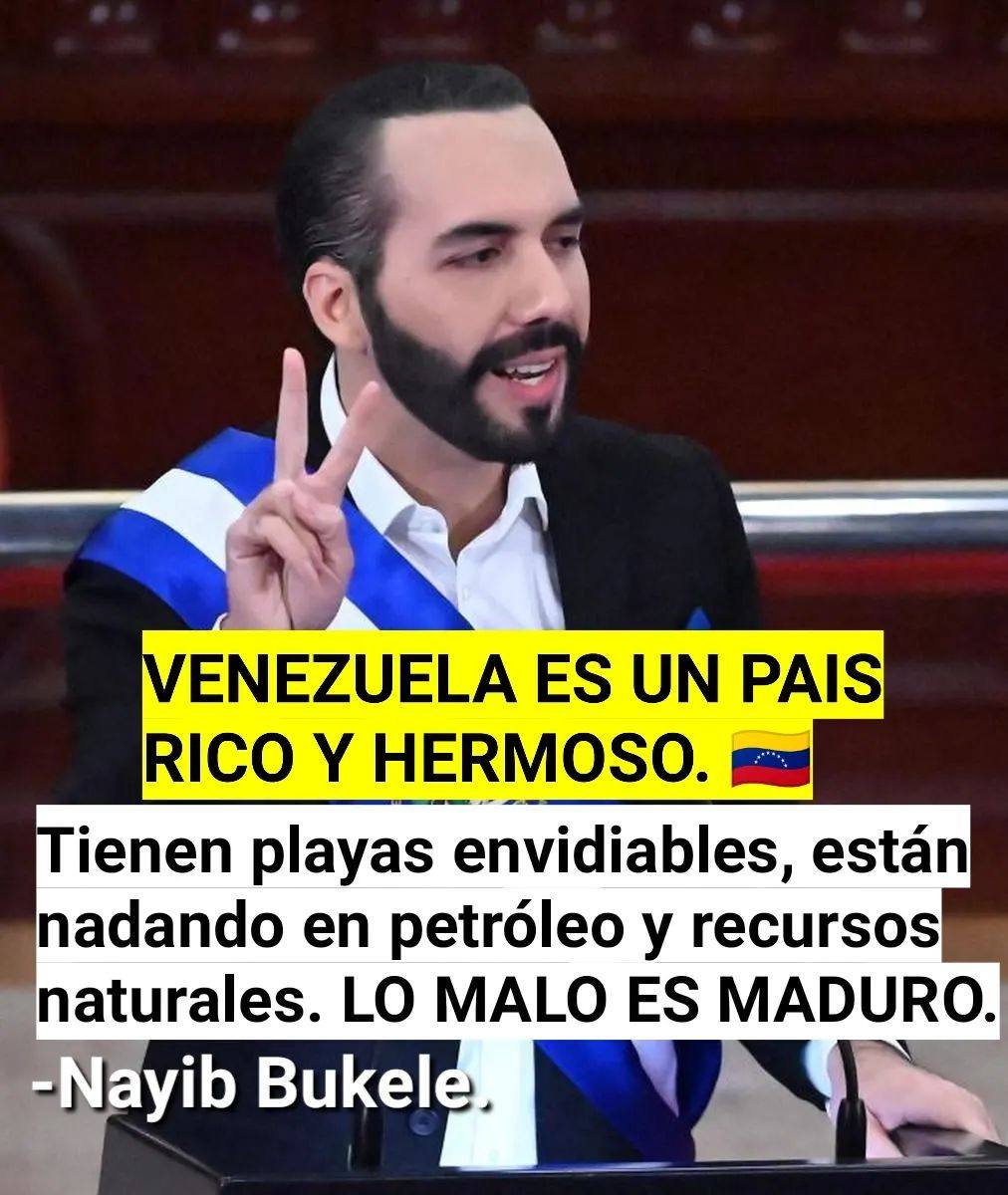 Reacción Nacional (@rnacional_news) on Twitter photo 🟥 NAYIB BUKELE ante los comentarios del fracasado narco <a href="/NicolasMaduro/">Nicolás Maduro</a>. "No vales nada bandido, tu pueblo te odia". ¿Apoyas una operación quirurgica en Venezuela para poner fin a la dictadura? 🔄🔄🔄 🟥 NAYIB BUKELE ante los comentarios del fracasado narco <a href="/NicolasMaduro/">Nicolás Maduro</a>. "No vales nada bandido, tu pueblo te odia". ¿Apoyas una operación quirurgica en Venezuela para poner fin a la dictadura? 🔄🔄🔄