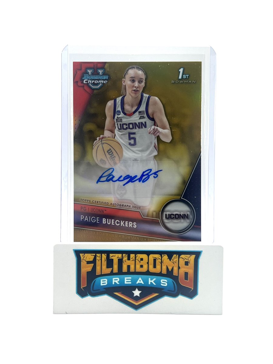 filthbombbreaks's tweet photo. An early look at Bowman Chrome U, pulled by the one and only Filthbomb John. We’ve pulled some real doozys. 

We’re eager to keep breaking this product and want to pull the Lebron + Bronny Super Auto for YOU!

As you can see a few of the cards we pulled;

Caitlin Clark
Paige Bueckers
Angel Reese
DJ Wagner

Bowman Chrome always delivers no matter what it is they create, make sure you buy with Filthbomb and we’ll deliver for you!

Breaker Credit: @john_filthbomb 

@FilthbombBreaks 👈🏼 Are YOU ready to break with US?

#bowmanchrome #toppschrome #bowmanchromeu #caitlinclarkcards #angelreesecards #paigebueckerscards #caitlinclark #angelreese #paigebueckers