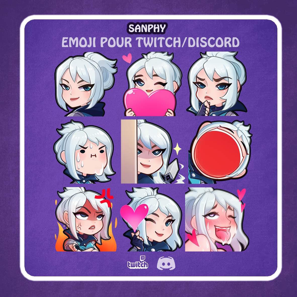 SanphyJ's tweet photo. 【#sanphy #表情委託 #freelance #emoji 】 #Discord / #Twitch🤡🎨
Les emojis de #jett
#illustrationartists #artist #2d #manga #BD #streamer #表情圖 #表情 #貼圖 #案子 #插畫 #電繪 #客製化 #繪圖 #繪圖委託 #dessin #draw #drawing #illustration #illustrator #Valorant #特戰英豪 #婕提 https://t.co/SEU0tehPHN
