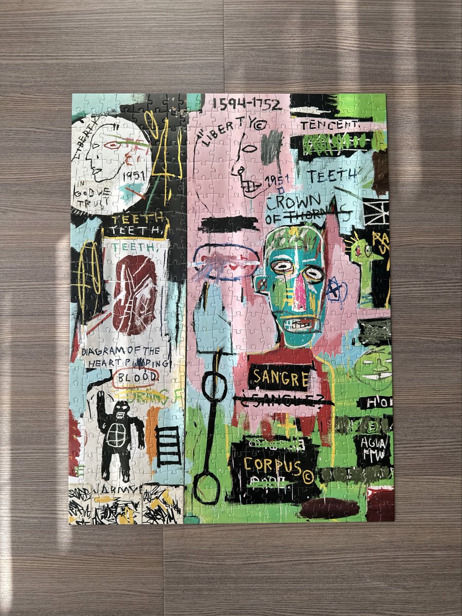 thatsericaclark's tweet photo. 500 pc Basquiat puzzle 🧩 https://t.co/nNrQcIXxQn