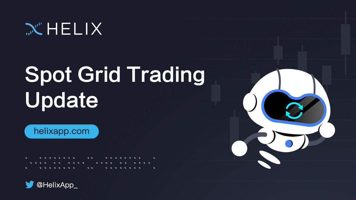 1/ Helix has rolled out significant updates to the Spot Grid Trading bot.

TLDR:

🧬 Grid Size Expansion
🧬 Enhanced Bot Capabilities
🧬 Advanced SL/TP Controls

Learn more 👇