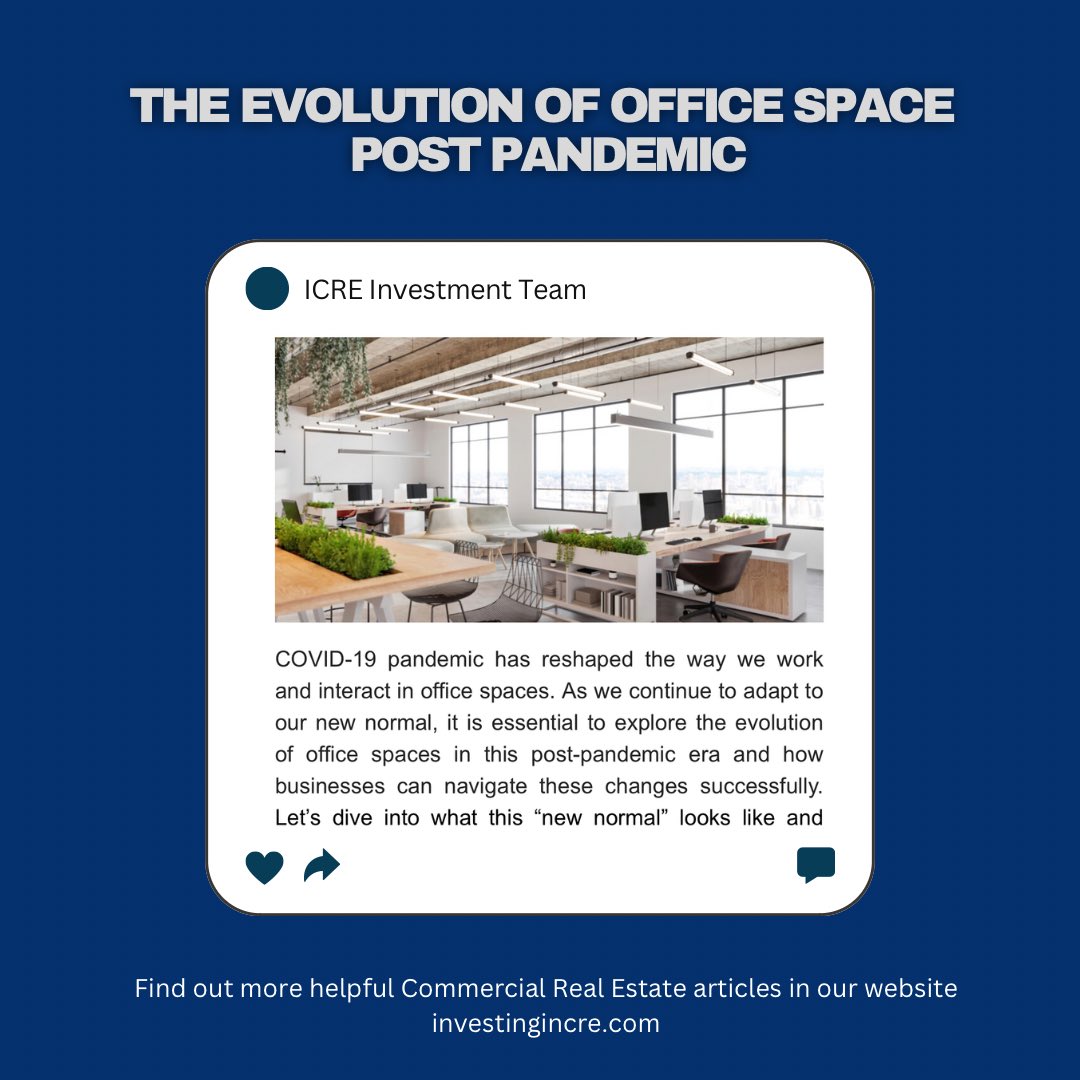 Let’s dive into what this “new normal” looks like and how investors and business owners can adapt and thrive. 

investingincre.com/2024/01/19/the…
 
#crenews #commercialrealestate #officeoutlook2024 #officeevolution #office #officespaces #cretrending #investmentproperty #arizona