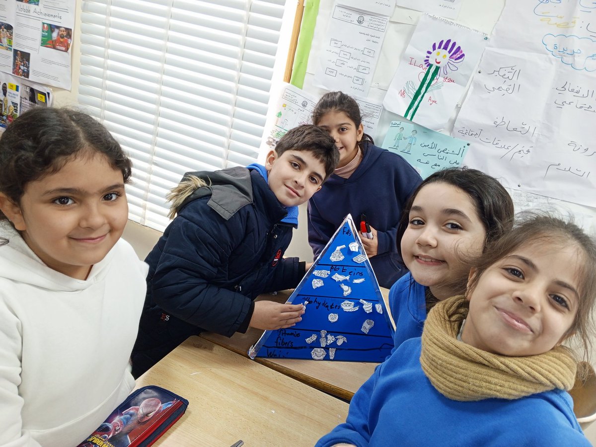 Grade 4 learners build a 3D food pyramid which makes it easy to see how they should structure their diet.🍏 🍠 🍟🥪 <a href="/MakAishaSchool/">MakAishaSchool</a>
<a href="/NElakhdar/">Nour elakhdar</a>