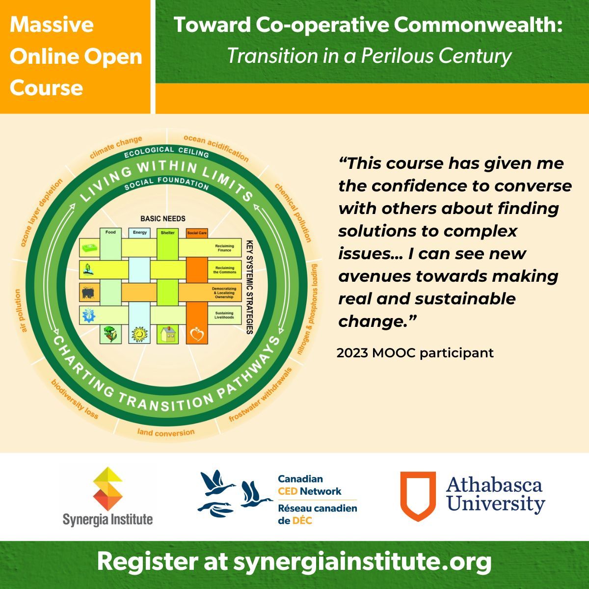 🚀 Gain confidence to tackle complex issues! Our MOOC empowers you to explore solutions and create sustainable change. Don't miss Toward Cooperative Commonwealth starting on 21 Jan 2024. Register today! ud.coop/vitfx #Confidence #SystemThinking #WellbeingEconomy