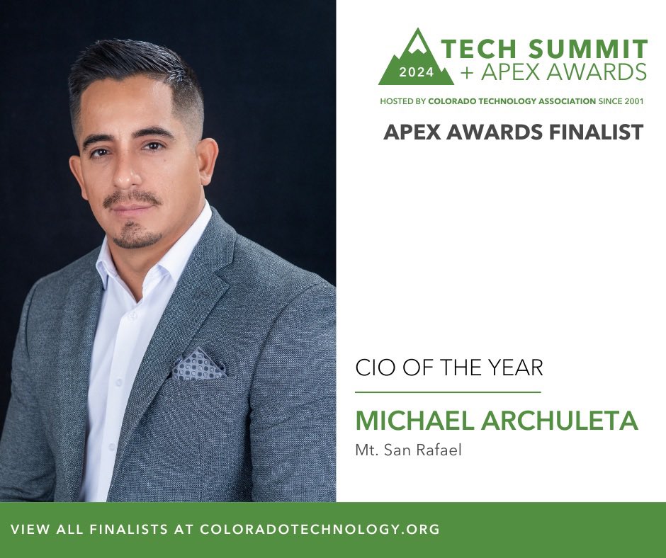 Excited to be named a finalist for the #APEXCO #CIO of the Year! Grateful for the recognition & looking forward to celebrating with #Colorado's tech community on March 8. Join me in this incredible journey! Event link: coloradotechnology.org/apex-awards/ #pinksocks #creoennosotros #himss24