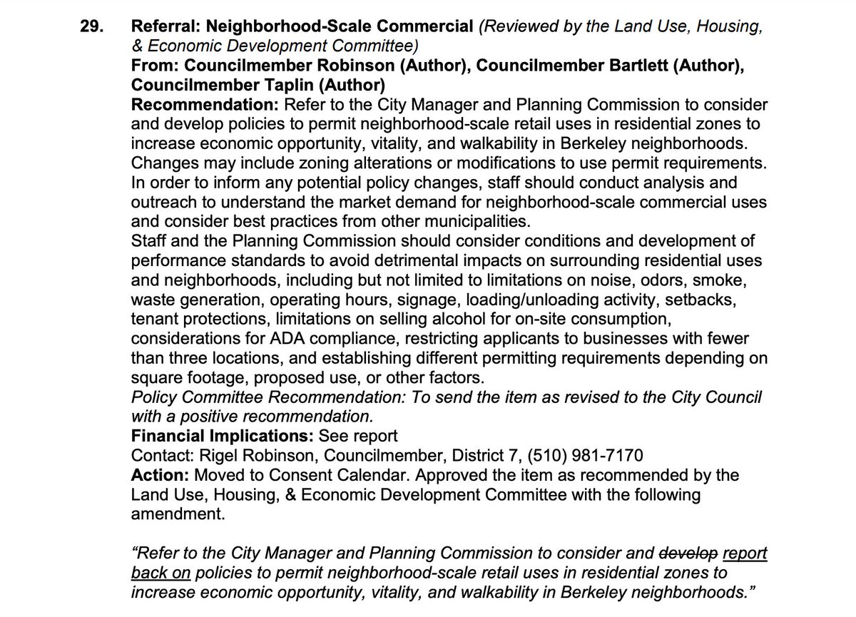 I've been informed that my last major piece of legislation was approved by the City Council this week. This proposal will begin the process to legalize new corner stores and neighborhood-scale retail. Big W for walkable neighborhoods. To my former colleagues: thanks and i miss u