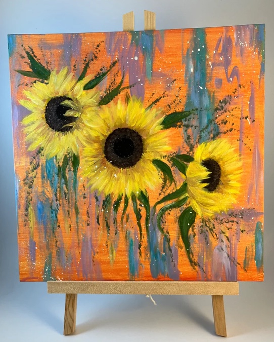 🌻A reminder of summer. Contemporary Sunflowers acrylic painting on canvas board 🌻 #mhhsbd #TheCraftersUK #Shopindie #etsyfavorites etsy.com/uk/listing/152…