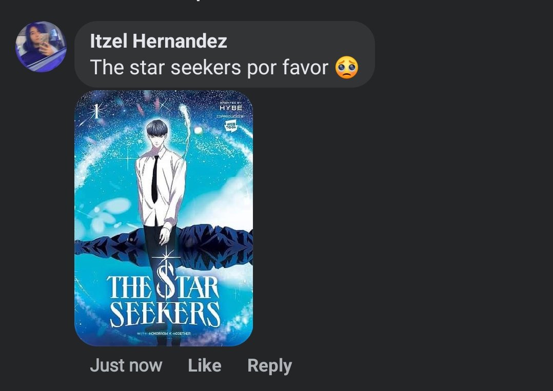 itzelhh9's tweet photo. Moa de México por favor denle like o comenten que quiere The star seekers tal vez así lo tengamos en español 🥺
#txt #moa #TOMORROW_X_TOGETHER
#THESTARSEEKERS
Les dejo el link del post
https://t.co/PDpML54C4h https://t.co/Lk79vpYBAy