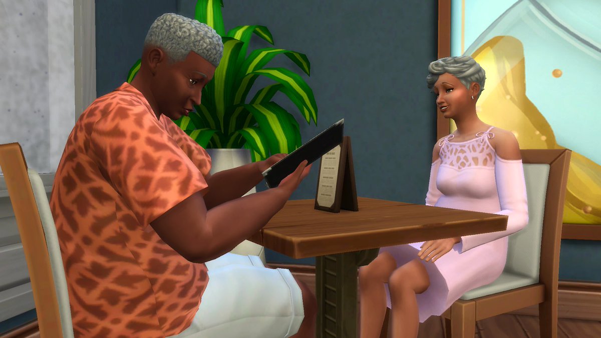 jaySimNation's tweet photo. Shawn and Siobhan take some time away from work to enjoy a new restaurant in town. 
#TheSims4 https://t.co/0NNxJLoxQr