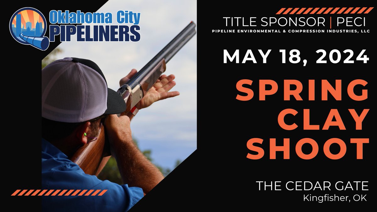 okcpipeliners's tweet photo. Sponsorships + Team/Individual Registration now OPEN for our annual Spring Clay Shoot at The Cedar Gate in Kingfisher, OK.

Last year was a BLAST! Join us for prime networking opportunities while raising vital scholarship dollars for college students. https://t.co/AWMQG48a6x https://t.co/BWNkSd7Pua