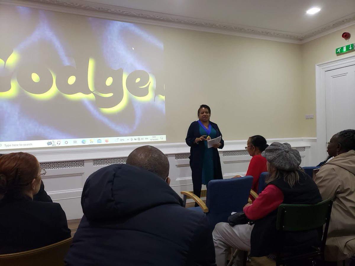 CatBytesCIC's tweet photo. In the run-up to the  mayoral candidacy selection, we would like to acknowledge the great support Brenda Dacres has given us. Here she is giving a speech at an evening of films made by older people we ran for the Lewisham borough of Culture season last year. Brenda cares https://t.co/hrhjy7geH0