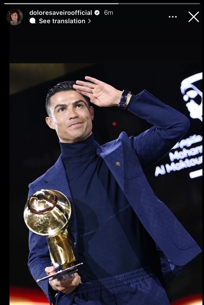 Cristiano Ronaldo's mom Dolores via IG: “My son, I'm very proud of you. 👏”